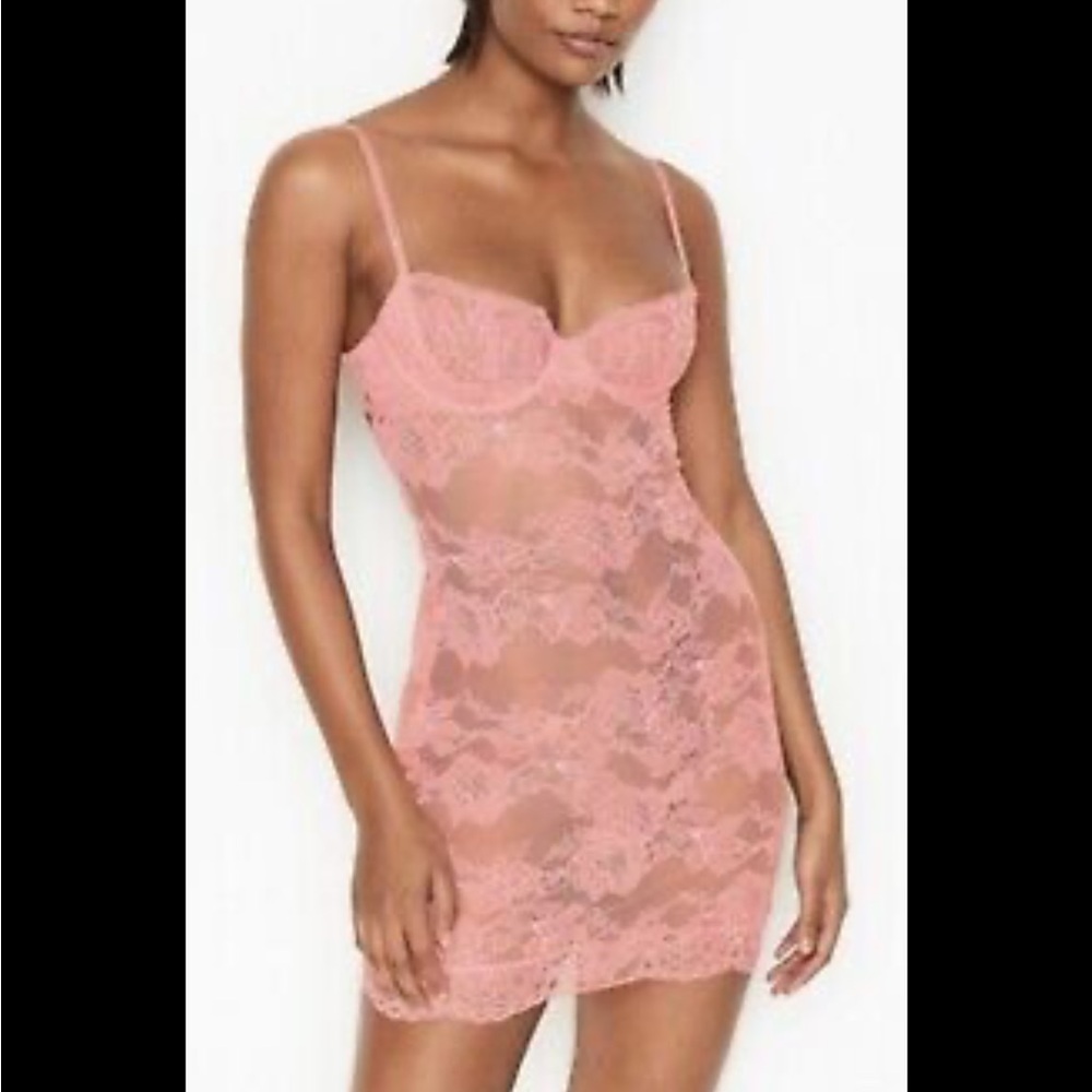 Victoria secret lace slip lingerie small